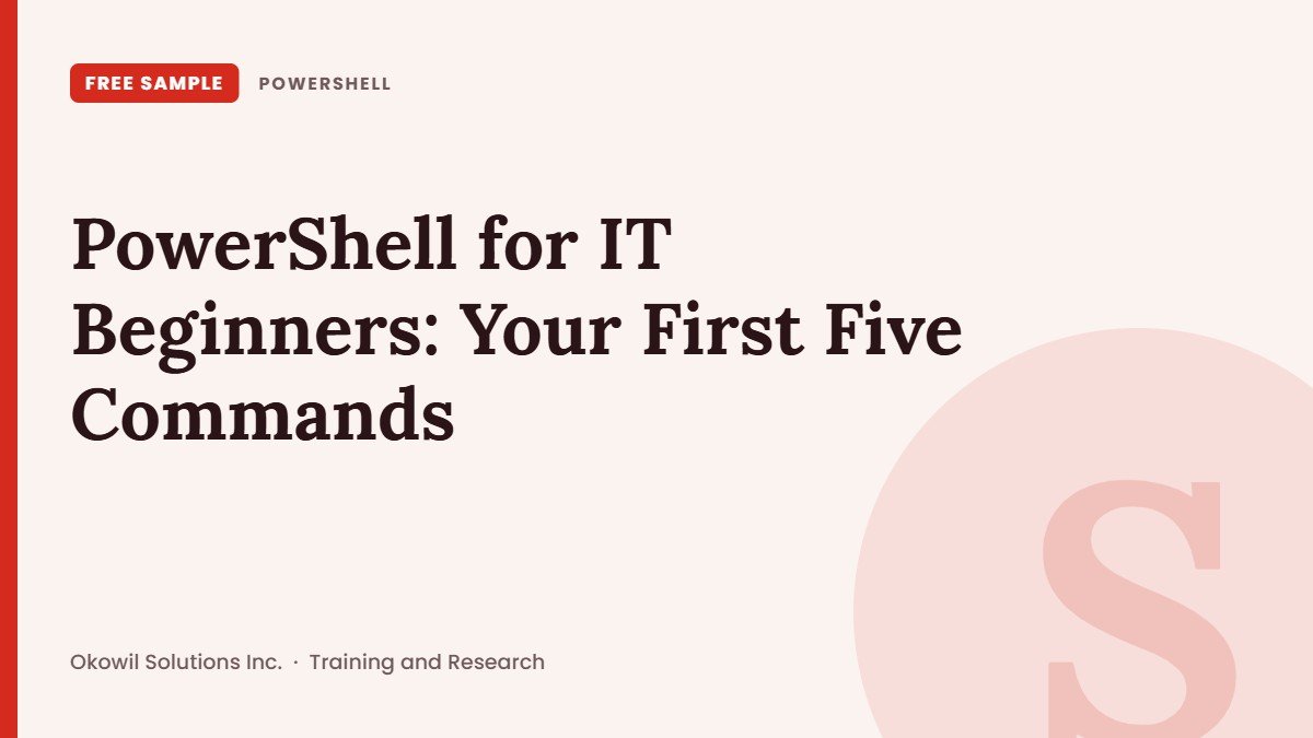 PowerShell for IT Beginners: Your First Five Commands