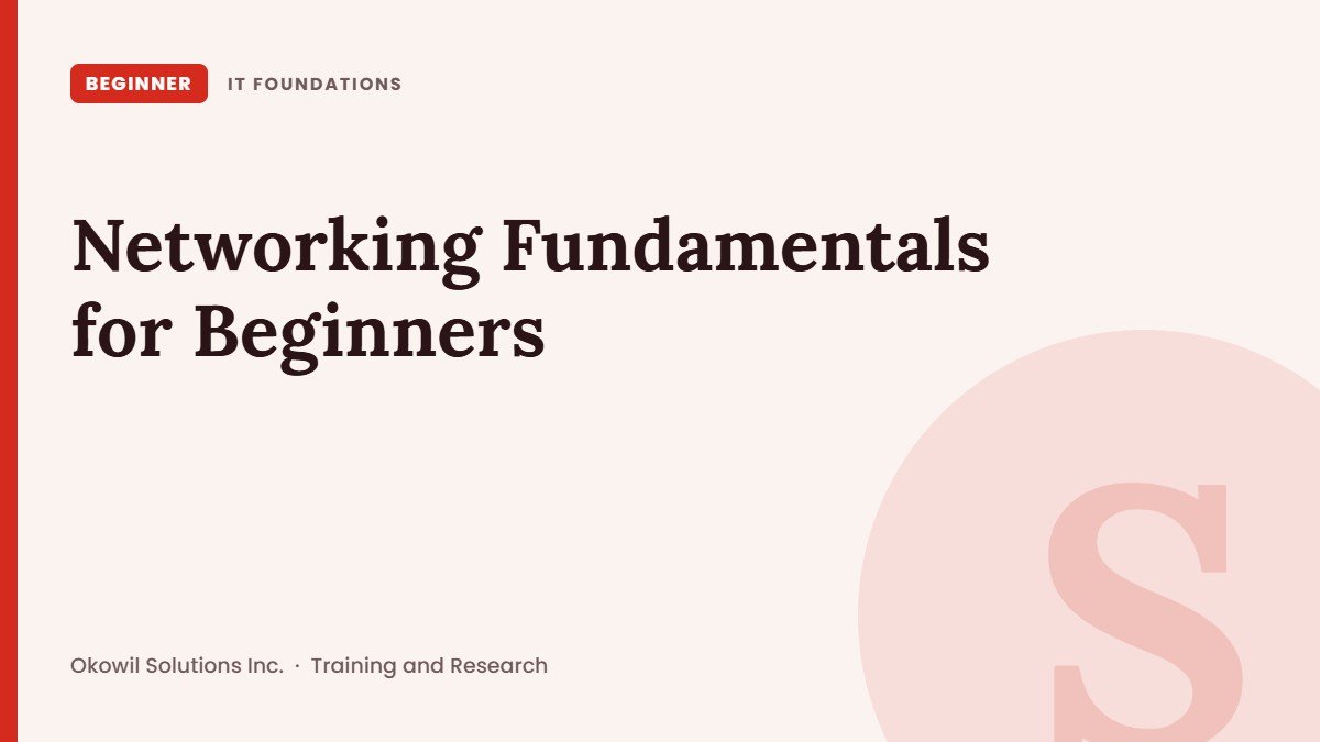 Networking Fundamentals for Beginners