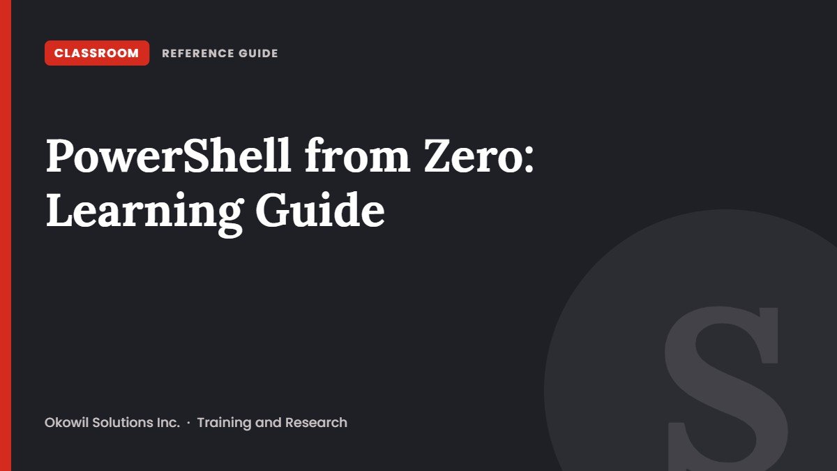 PowerShell from Zero: Learning Guide